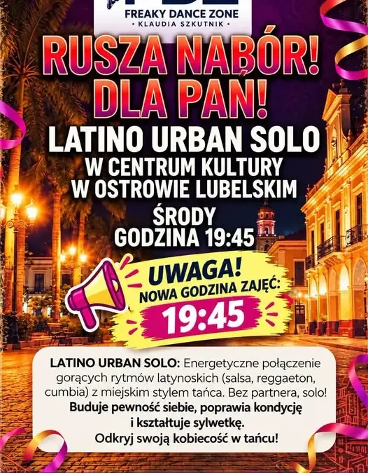 Latino Urban Solo w Centrum Kultury w Ostrowie Lubelskim – już jutro!