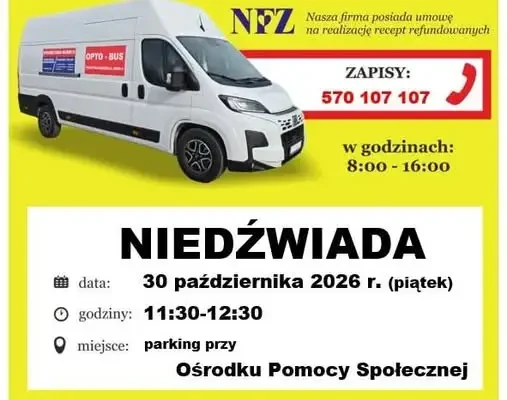 Bezpłatne badanie wzroku w Niedźwiadzie – Opto-Bus już 30 października