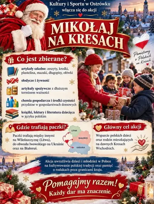 GOUKiS w Ostrówku włącza się w akcję „Mikołaj na Kresach” – zbierają dary dla polskich dzieci