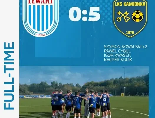 Junior LKS Kamionka rozbił Lewart Lubartów 5:0. Kowalski z dublem