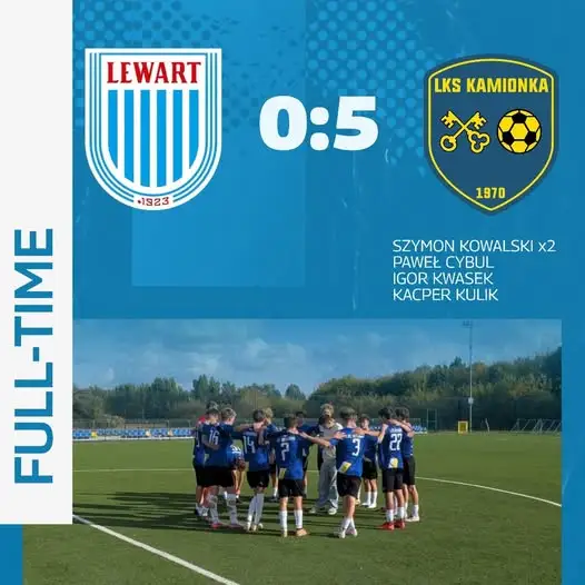 Junior LKS Kamionka rozbił Lewart Lubartów 5:0. Kowalski z dublem