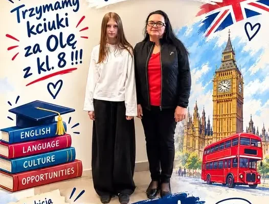 Uczennica klasy VIII reprezentowała szkołę w Małopolskim Konkursie Kuratoryjnym z Języka Angielskiego
