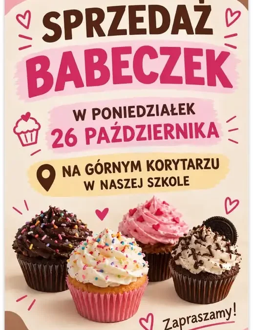 Szkolne Koło PCK zaprasza na charytatywną sprzedaż babeczek