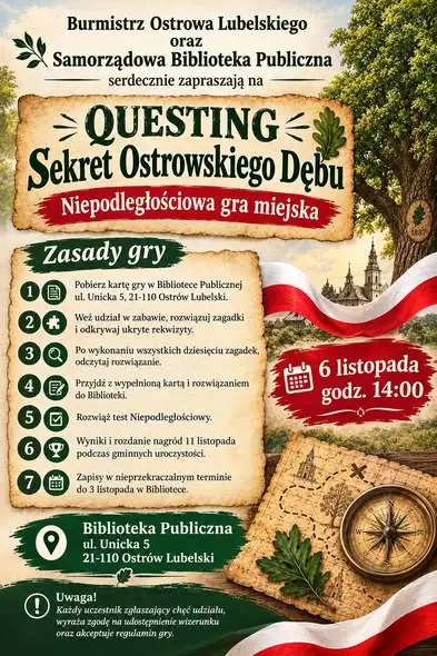 Niepodległościowa gra miejska w Ostrowie Lubelskim – zapisy do 3 listopada