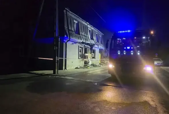 Pożar domu w Kocku – akcja strażaków z Lubartowa i Radzynia