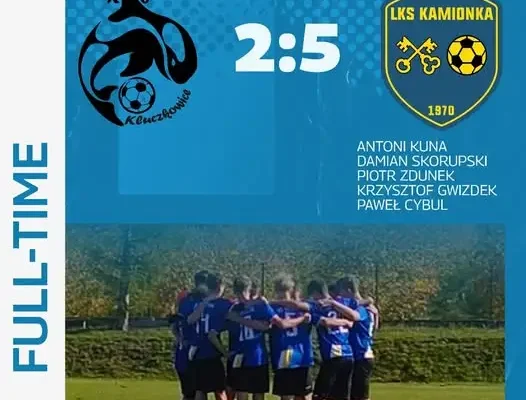 Juniorzy LKS Kamionka wygrali w Piotrawinie z Orką Kluczkowice 5:2