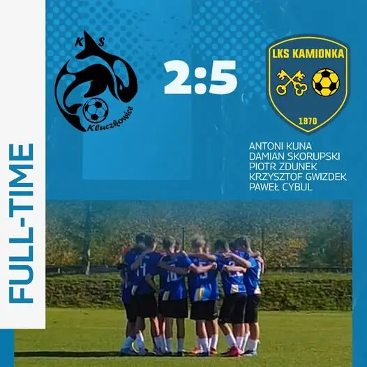Juniorzy LKS Kamionka wygrali w Piotrawinie z Orką Kluczkowice 5:2