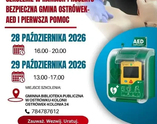 Bezpieczna Gmina Ostrówek: szkolenie z pierwszej pomocy i obsługi AED
