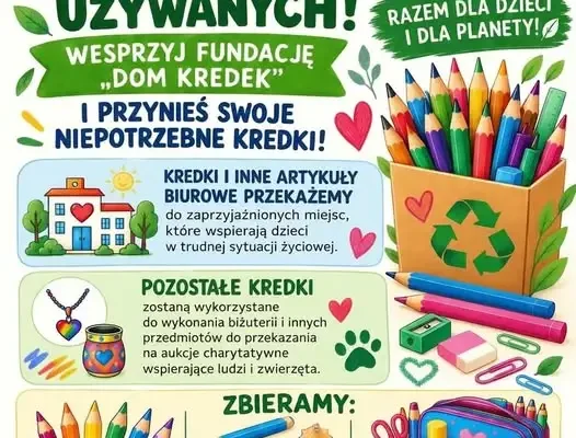 Zbiórka używanych kredek – wspólna akcja dla dzieci i planety