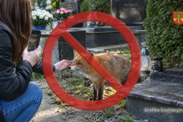Lisy w pobliżu cmentarza w Lubartowie. Apel o ostrożność przed Wszystkich Świętych